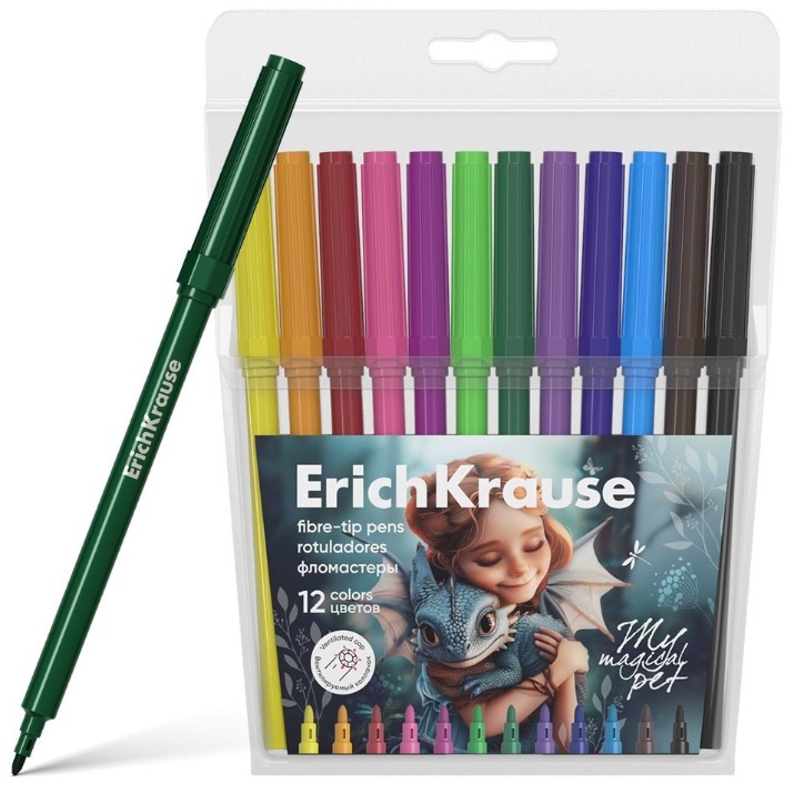 Set carioci Erich Krause Magic Pet 12pcs (57583)
