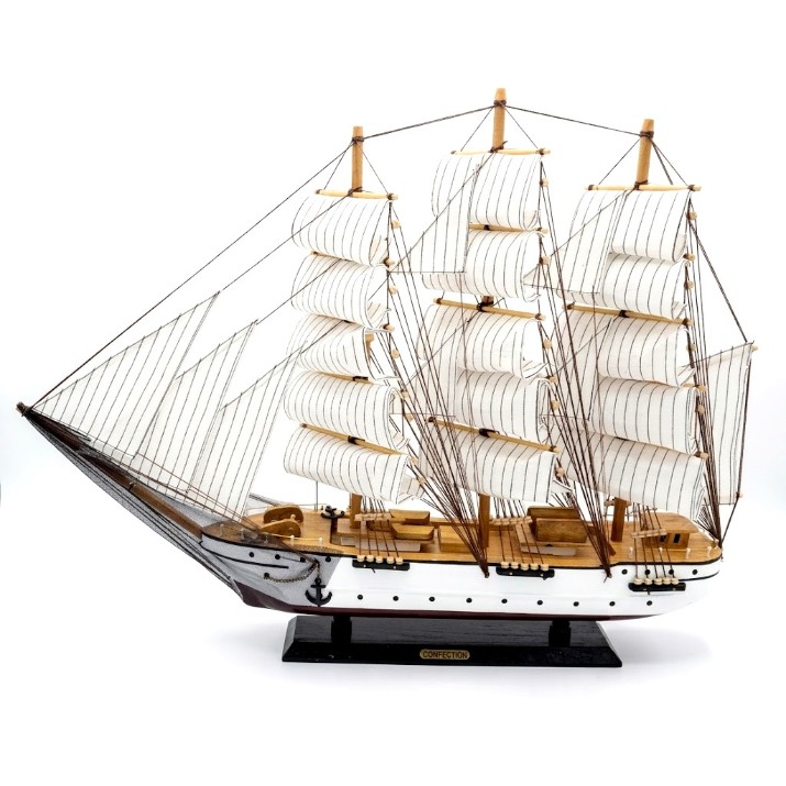 Statuetă Metalux Корабль 191-17 White