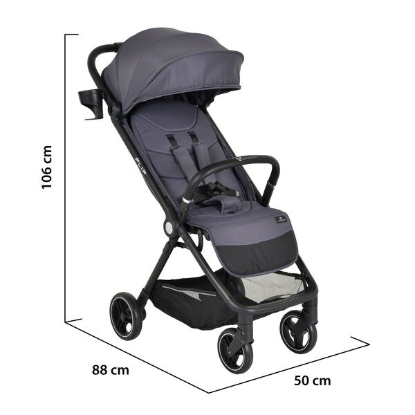 Carucior Moni Flip Obsidian Grey
