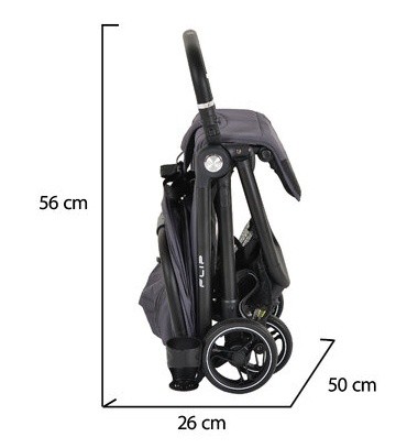 Carucior Moni Flip Obsidian Grey
