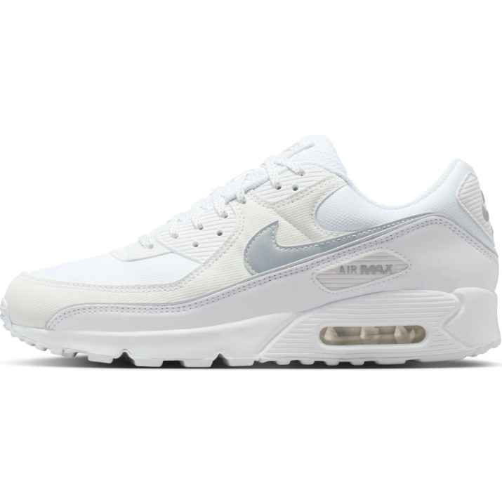 Кроссовки мужские Nike Air Max 90 Premium White/Metallic Silver, s.44