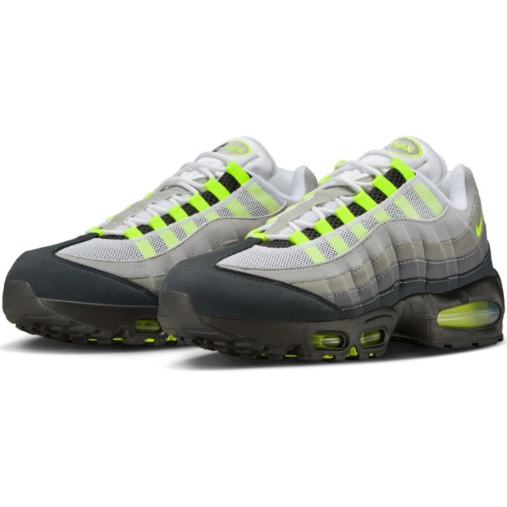 Кроссовки мужские Nike Air Max 95 Big Bubble OG Black/Cool Grey/Neon Yellow, s.44.5