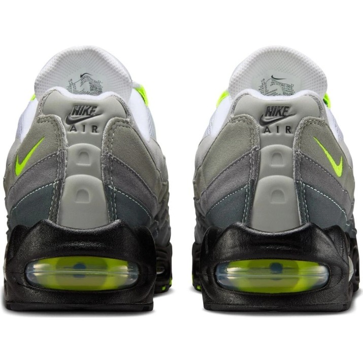 Adidași pentru bărbați Nike Air Max 95 Big Bubble OG Black/Cool Grey/Neon Yellow, s.46