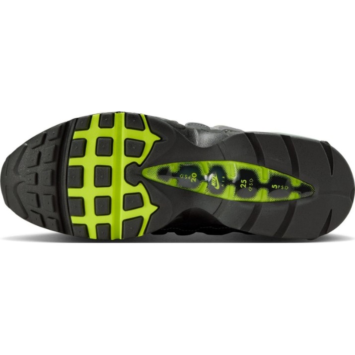 Adidași pentru bărbați Nike Air Max 95 Big Bubble OG Black/Cool Grey/Neon Yellow, s.46
