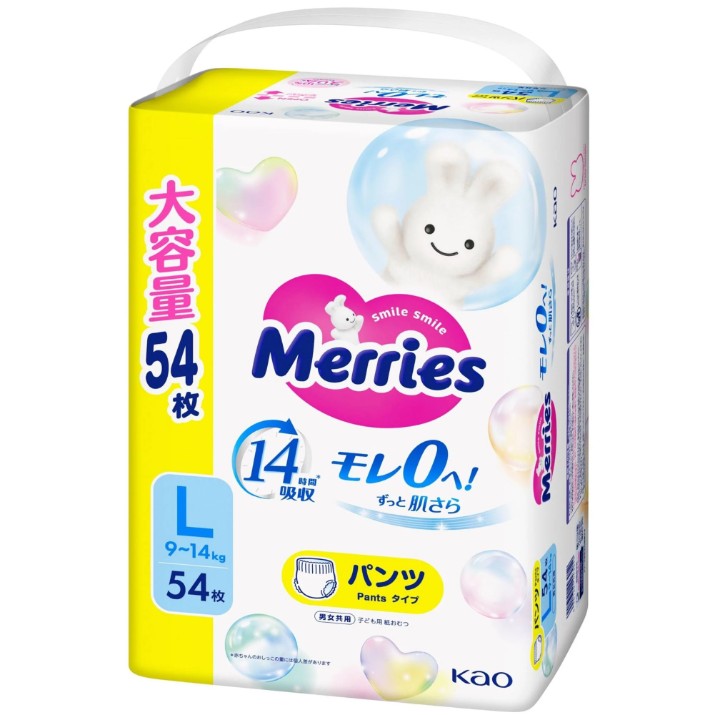 Scutece-chiloți Merries L 54pcs