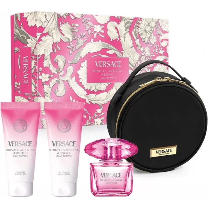 Set de parfumuri pentru ea Versace Bright Crystal Absolu EDP 90ml + Shower Gel 100ml + Body Lotion 100ml + Bag 