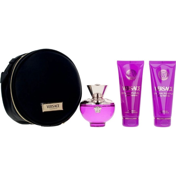 Set de parfumuri pentru ea Versace Dylan Purple EDP 100ml + Shower Gel 100ml + Body Lotion 100ml + Bag