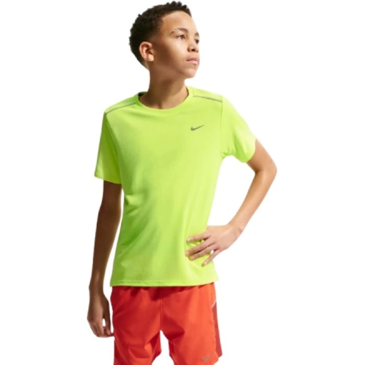 Детская футболка Nike Miler Volt Ice/White/Heather, s.XL