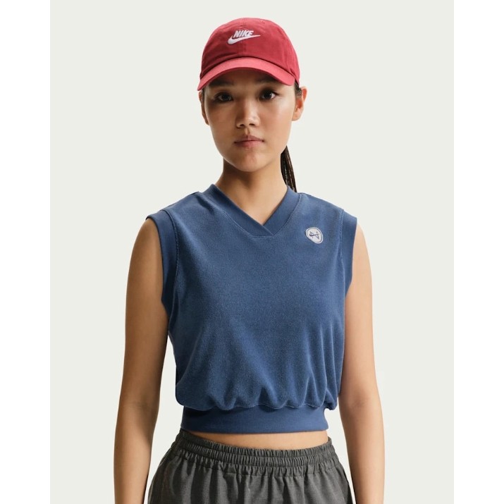 Maiou de dame Nike Sportswear Chill Terry Mystic Navy, s.S