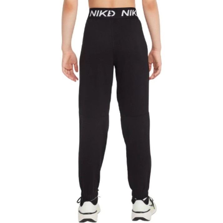 Pantaloni spotivi pentru copii Nike Pro Fleece Black/White, s.XL