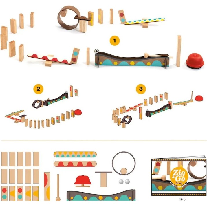 Joc educativ de masa Djeco Zig&Go 25pcs (DJ05642)