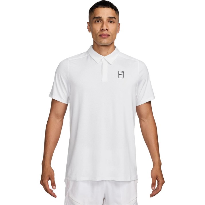 Polo Nike Court Advantage White/Black, s.S (FZ6907-100)