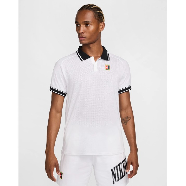 Polo Nike Court Heritage White/Black, s.M