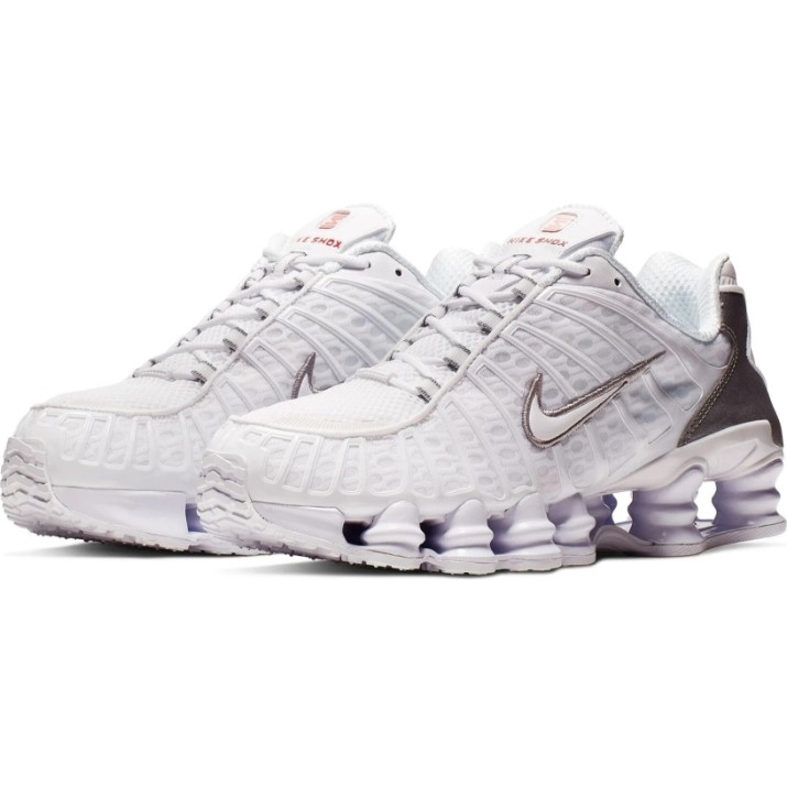 Кроссовки мужские Nike Shox TL White/Metallic Silver/Max Orange/White, s.44.5