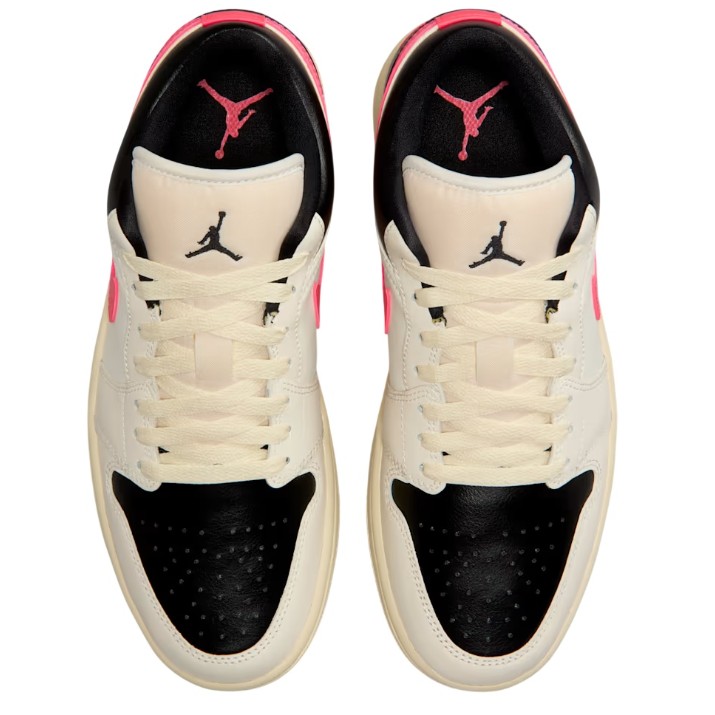 Кеды женские Nike Air Jordan 1 Low Pale Ivory/Black/Muslin/Racer Pink, s.38