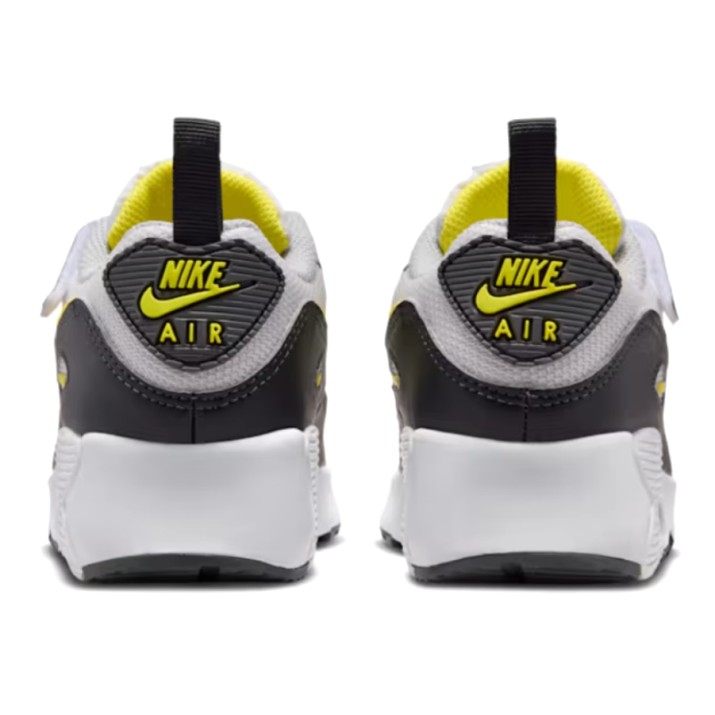 Adidași pentru copii Nike Air Max 90 EasyOn Off White/Dark Smoke Grey/Light Smoke Grey/Sonic Yellow, s.31.5