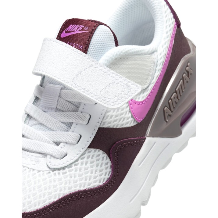 Adidași pentru copii Nike Air Max Systm (Ps) White/Burgundy Crush/Violet Ore/Playful Pink, s.28.5