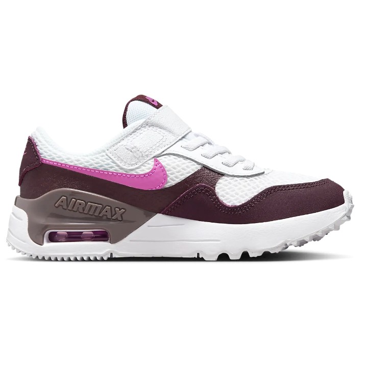 Adidași pentru copii Nike Air Max Systm (Ps) White/Burgundy Crush/Violet Ore/Playful Pink, s.30