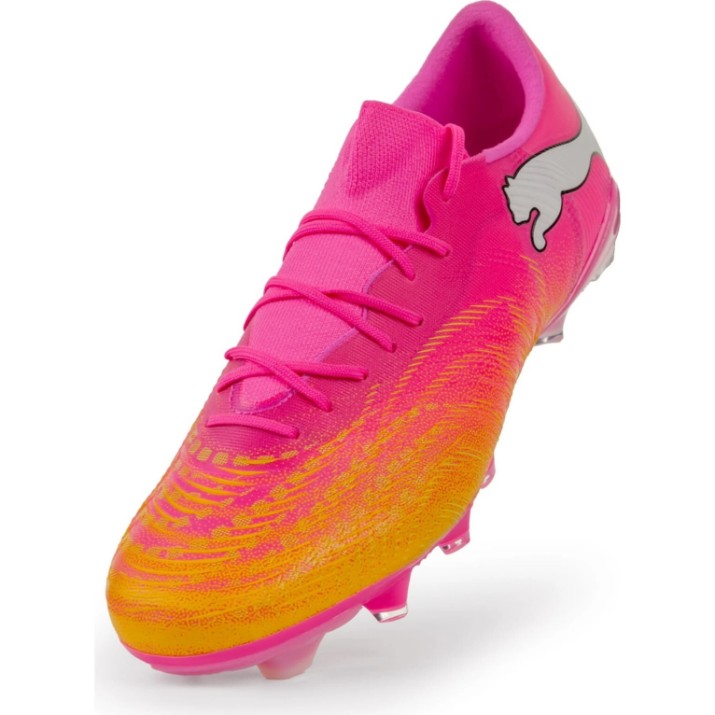 Ghete pentru fotbal Puma Future 9 Match Fusion Fg/Ag Poison Pink/Sun Stream/Bright Aqua/Puma White, s.40
