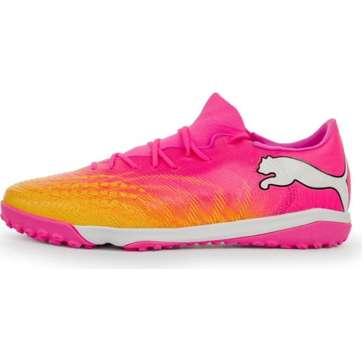 Ghete pentru fotbal Puma Future 9 Match Fusion TT Poison Pink/Sun Stream/Bright Aqua/Puma White, s.45