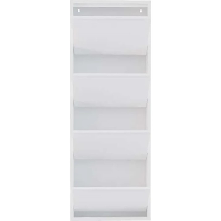 Rafturi pentru pantofi Trendy 4 Piece Metal White 50x136x15cm GTR007909