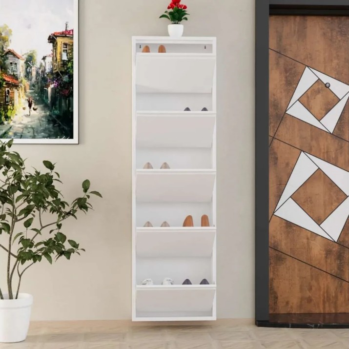 Обувница Trendy 5 Piece Metal White 50x169x15cm GTR007912
