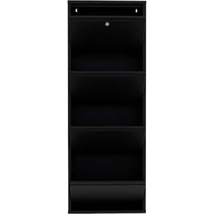 Обувница Trendy Locking 4 Piece Metal Black 50x136x15cm GTR007919