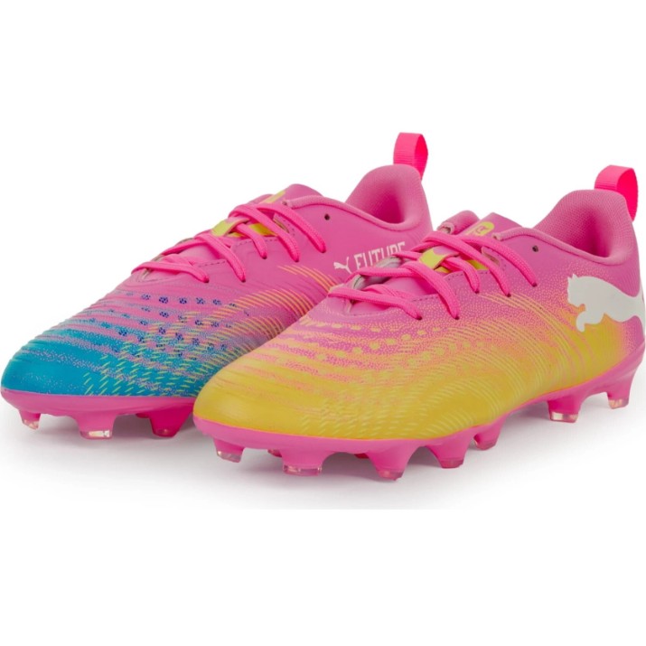 Футбольные бутсы Puma Future 9 Play Fg/Ag Jr Poison Pink/Sun Stream/Bright Aqua/Puma White, s.34