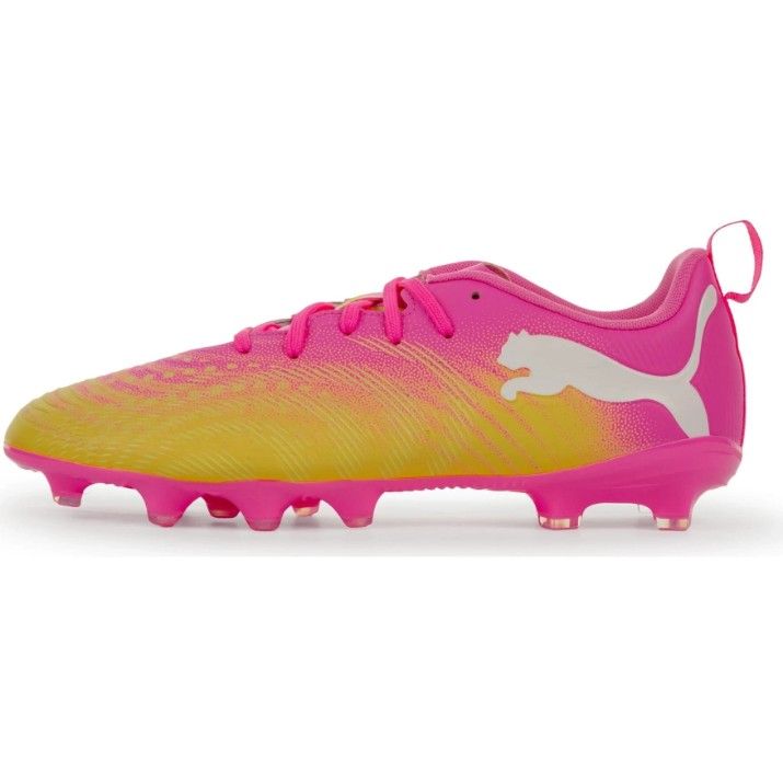 Футбольные бутсы Puma Future 9 Play Fg/Ag Jr Poison Pink/Sun Stream/Bright Aqua/Puma White, s.35.5