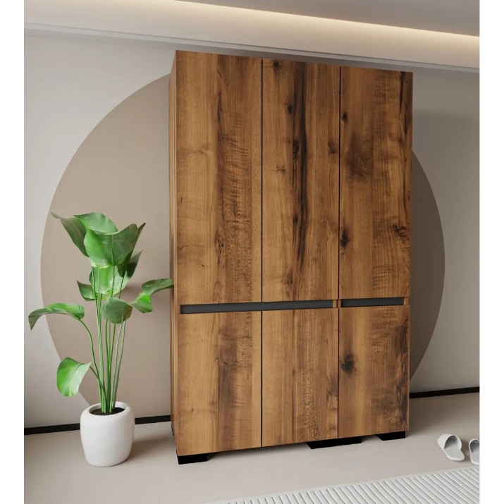 Dulap Trendy Floransa 135 Walnut/Anthracite v3 135x210x52cm (GTR008071)