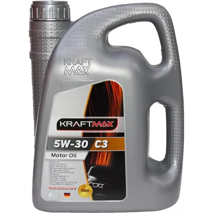 Моторное масло KraftMax 5W30 C3 API SN/C3 4L (KRAFT5W30C4)