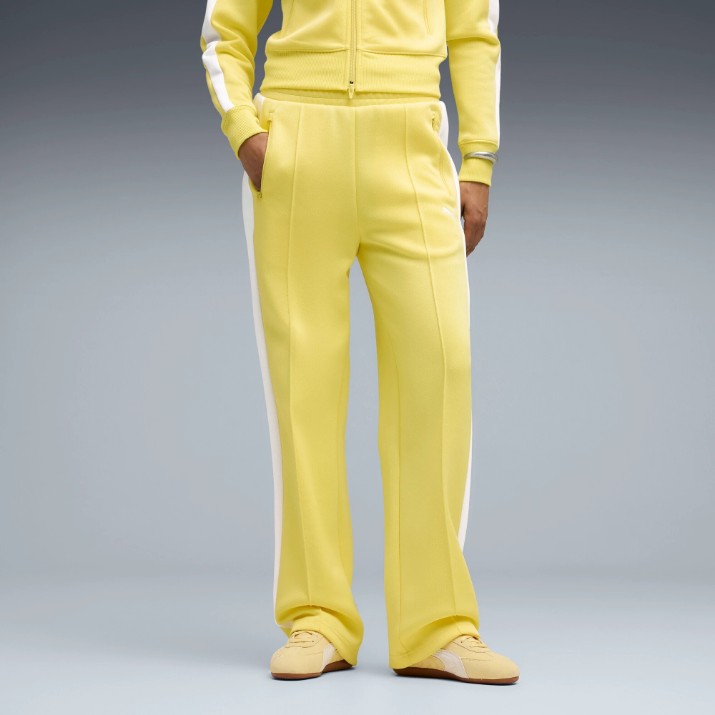 Pantaloni spotivi de dame Puma T7 Always On Straigh Lemon Meringue, s.XS
