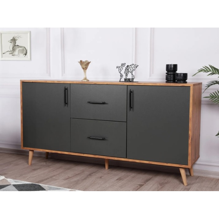 Dulăpior Trendy Cordoba Walnut/Anthracit 160x77x40cm GTR001196