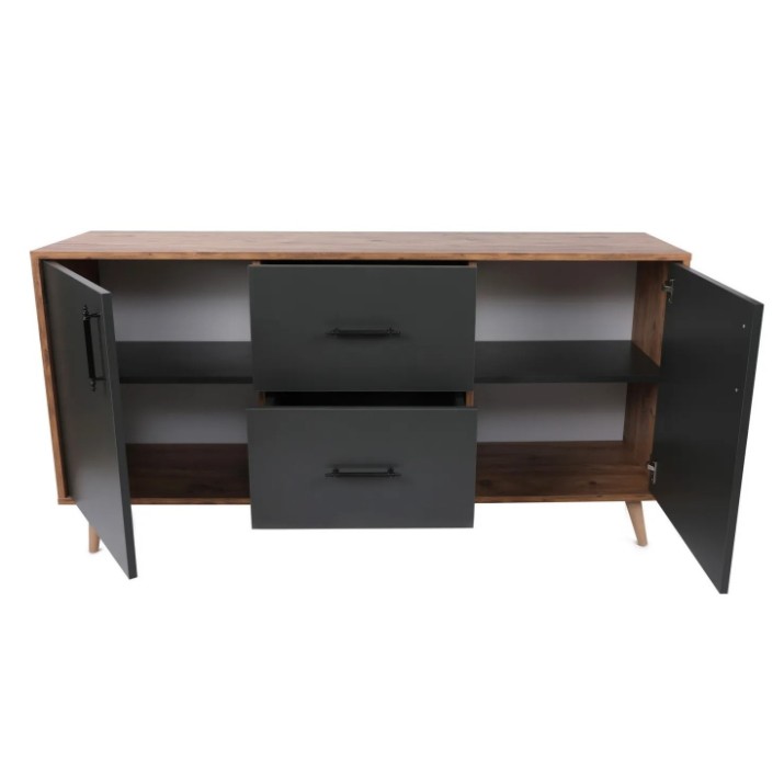 Dulăpior Trendy Cordoba Walnut/Anthracit 160x77x40cm GTR001196