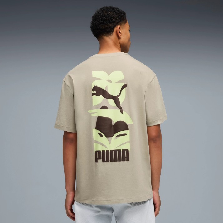 Tricou bărbătesc Puma Ess Graphics Relaxed Pebble Gray, s.M
