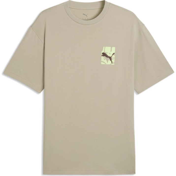 Tricou bărbătesc Puma Ess Graphics Relaxed Pebble Gray, s.S