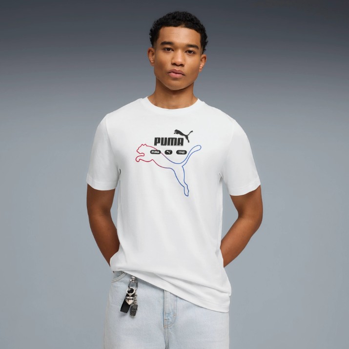 Мужская футболка Puma Ess Logo Lab Summer Puma White, s.M