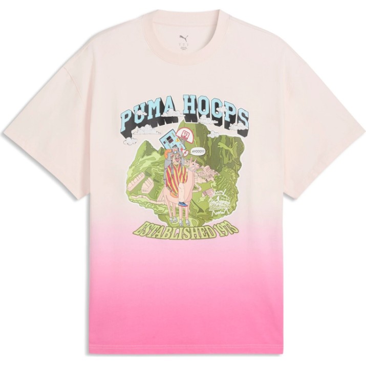 Мужская футболка Puma The Atw Dylan Tee II Jasmine Flower/Poise Pink, s.XL