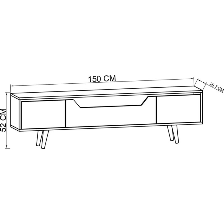 Comodă TV Trendy Roma 150 White 150x53x29,7cm (GTR008125)