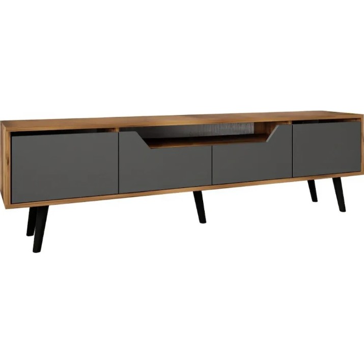 Comodă TV Trendy Roma 180 Walnut/Anthracite 180x53x30cm (GTR008127)