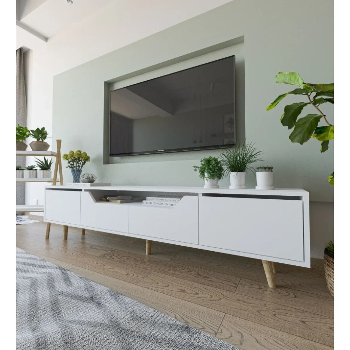 Comodă TV Trendy Roma 180 White 180x53x30cm (GTR008124)