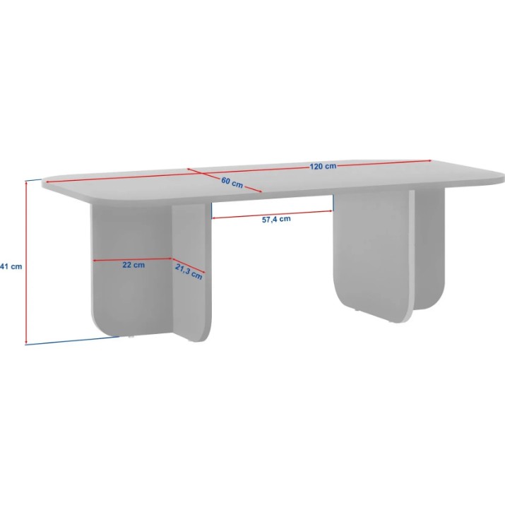 Măsuţă cafea Trendy Akira Travertine 120x41x60cm (GTR008218)