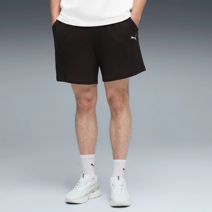 Pantaloni scurți pentru bărbați Puma Wardrobe Ess Waffle Puma Black, s.XXL