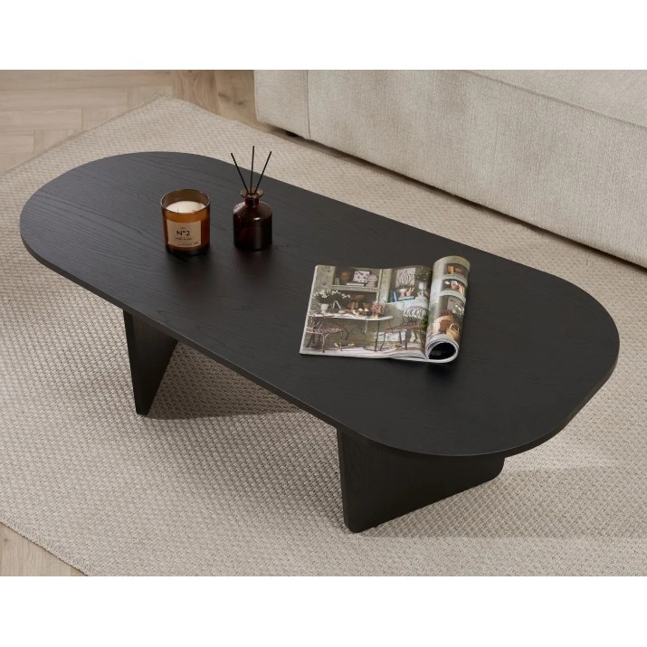 Журнальный столик Trendy Ovalis Wood Black 130x40x65cm (GTR008216)
