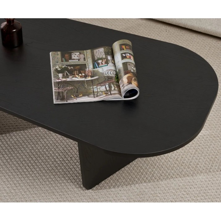 Журнальный столик Trendy Ovalis Wood Black 130x40x65cm (GTR008216)