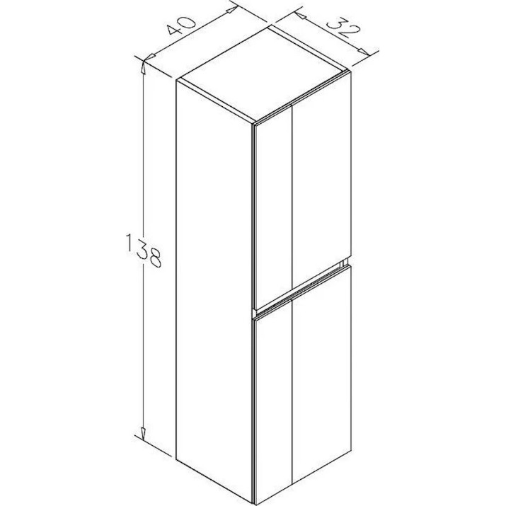 Шкаф для ванной Orka Likya 40 White Matt (2857)