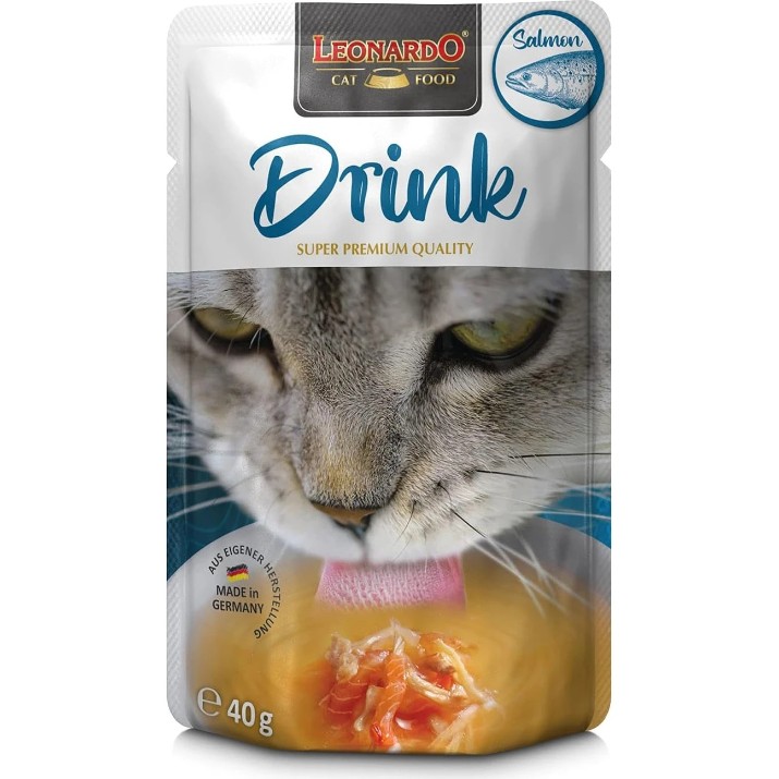 Влажный корм для кошек Leonardo Drink Salmon 40g 20pcs (756625)