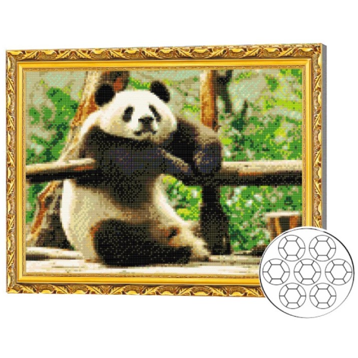 Mozaic cu diamante Art Gallery Premium Cute Panda 40x50cm (GA80264)