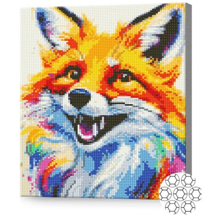 Mozaic cu diamante Art Gallery Premium Happy Fox 30x40cm (GB87155)