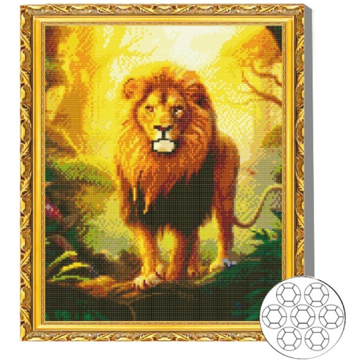 Алмазная мозаика Art Gallery Premium Majestic Lion 40x50cm (GA87193)